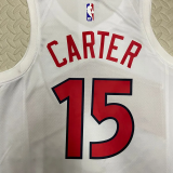 22-23 Raptors CARTER #15 White Top Quality Hot Pressing NBA Jersey