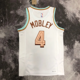 22-23 Kings MOBLEY #4 White City Edition Top Quality Hot Pressing NBA Jersey