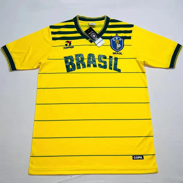 1984 Brazil Home Retro Soccer Jersey