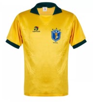 1988 Brazil Home Yellow Retro Soccer Jersey