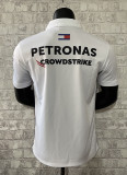 2023 F1 Mercedes White New Pattern Short Sleeve Racing Suit