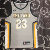 2018 Cleveland Cavaliers JAMES #23 Gray Top Quality Hot Pressing NBA Jersey