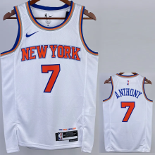 22-23 KNICKS ANTHONY #7 White Top Quality Hot Pressing NBA Jersey
