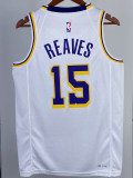 22-23 LAKERS REAVES #15 White Top Quality Hot Pressing NBA Jersey(圆领)