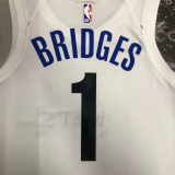 22-23 NETS BRIDGES #1 White City Edition Top Quality Hot Pressing NBA Jersey