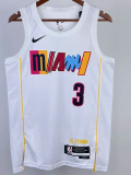 22-23 HEAT WADE #3 White City Edition Top Quality Hot Pressing NBA Jersey
