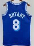 1996-97 LAKERS BRYANT #8 Blue Retro Top Quality Hot Pressing NBA Jersey(圆领）