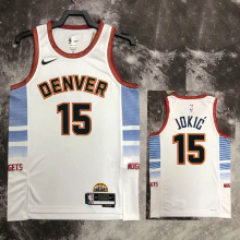 22-23 Nuggets JOKIC #15 White City Edition Top Quality Hot Pressing NBA Jersey