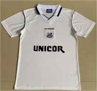 1999 Santos FC Home White Retro Soccer Jersey