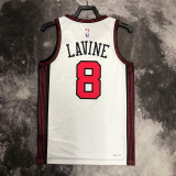 22-23 Bulls LAVINE #8 White City Edition Top Quality Hot Pressing NBA Jersey