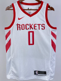2018-19 ROCKETS WESTBROOK #0 White Home Top Quality Hot Pressing NBA Jersey