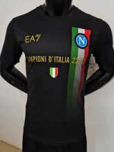 2023 Napoli CAMPION Player Version Black T-Shirts