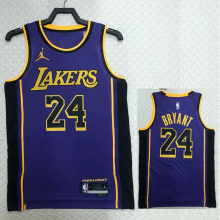 22-23 LAKERS BRYANT #24 Purple Top Quality Hot Pressing NBA Jersey (Trapeze Edition)