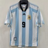1998 Argentina Home Retro Soccer Jersey