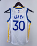 2023 WARRIORS CURRY #30 White Top Quality Hot Pressing Kids NBA Jersey