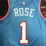 BULLS ROSE #1 Blue Top Quality Hot Pressing NBA Jersey