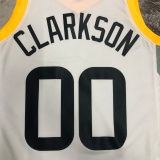 22-23 JAZZ CLARKSON #00 WhiteTop Quality Hot Pressing NBA Jersey