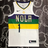 2018 Pelicans WILLIAMSON #1 White Top Quality Hot Pressing NBA Jersey
