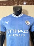 23-24 Man City Home Special Edition Fonts Player Version Soccer Jersey