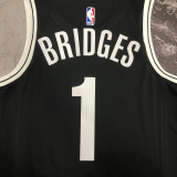 22-23 NETS BRIDGES #1 Black Top Quality Hot Pressing NBA Jersey (Trapeze Edition)