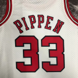 1998 BULLS PIPPEN #33 White Retro Top Quality Hot Pressing NBA Jersey