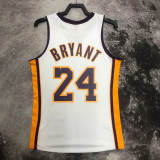 2009-10 LAKERS BRYANT #24 White Retro Top Quality Hot Pressing NBA Jersey