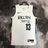 22-23 Nets HARDEN #13 White City Edition Top Quality Hot Pressing NBA Jersey