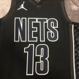 22-23 NETS HARDEN #13 Black Top Quality Hot Pressing NBA Jersey (Trapeze Edition)