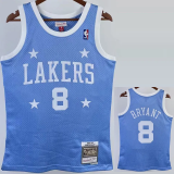 2004-05 LAKERS BRYANT #8 Sky Blue Retro Top Quality Hot Pressing NBA Jersey(圆领）