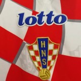 1998 Croatia Home Red And White Retro Soccer Jersey