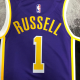 LAKERS RUSSELL #1 Purple Top Quality Hot Pressing NBA Jersey (Trapeze Edition)