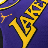 22-23 LAKERS JAMES #6 Purple Top Quality Hot Pressing NBA Jersey (Trapeze Edition)