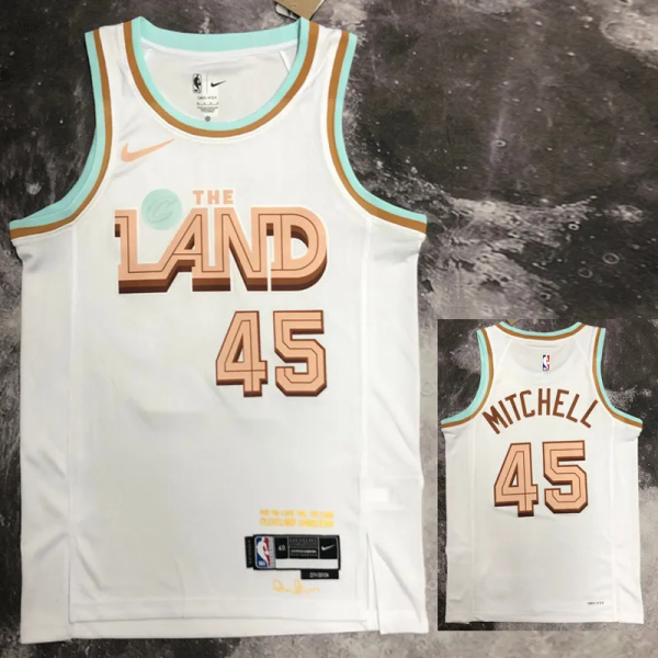 22-23 Kings MITCHELL #45 White City Edition Top Quality Hot Pressing NBA Jersey