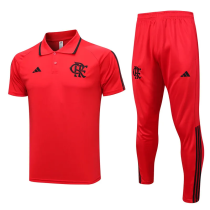 23-24 Flamengo Red Polo Tracksuit #C1004