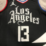 22-23 Clippers GEORGE #13 Black Top Quality Hot Pressing NBA Jersey (Trapeze Edition)