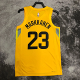 22-23 JAZZ MARKKANEN #23 Yellow Top Quality Hot Pressing NBA Jersey