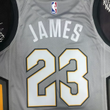 2018 Cleveland Cavaliers JAMES #23 Gray Top Quality Hot Pressing NBA Jersey
