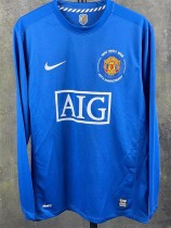2007-2008 Man Utd Away long sleeve Retro Soccer Jersey (欧冠版)