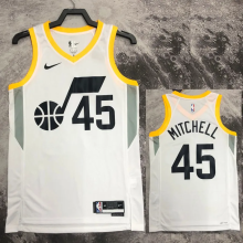 22-23 JAZZ MITCHELL #45 White Top Quality Hot Pressing NBA Jersey