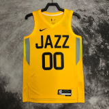 22-23 JAZZ CLARKSON #00 Yellow Top Quality Hot Pressing NBA Jersey