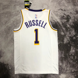 LAKERS RUSSELL #1 White Top Quality Hot Pressing NBA Jersey