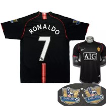 RONALDO 7 #2007-2008 Man Utd Away Retro Soccer Jersey (联赛版 带双臂章 )