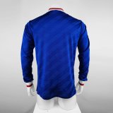1986 Man Utd Third Blue Long sleeves Retro Soccer Jersey