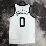 22-23 TIMBERWOLVES RUSSELL #0 White City Edition Top Quality Hot Pressing NBA Jersey