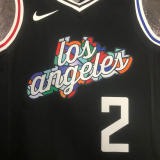 22-23 Clippers LEONARD #2 Black City Edition Top Quality Hot Pressing NBA Jersey