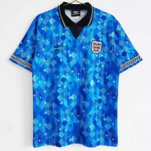 1990 England Third Blue Retro Soccer Jersey