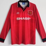 1994-1996 Man Utd Home Long sleeve Retro soccer jersey