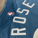 2019-20 Timberwolves ROSE #25 Sky Blue Retro Top Quality Hot Pressing NBA Jersey