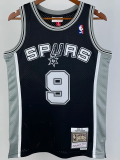 2002-03 SA Spurs PARKER #9 Black Retro Top Quality Hot Pressing NBA Jersey