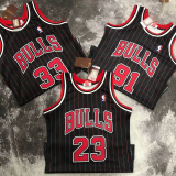1996 BULLS PIPPEN #33 Black Retro Top Quality Hot Pressing NBA Jersey